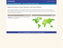 Tablet Screenshot of pearsoninternationaleditions.com